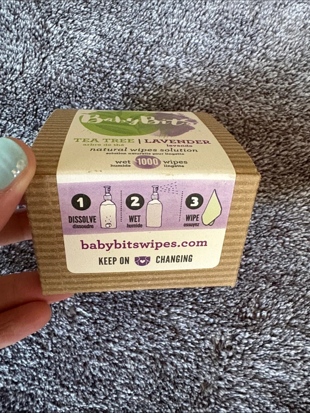 Tea Tree & Lavender Natural Wipes Solution for Baby Cloth Diaper by Baby Bits